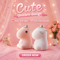 Veilleuse créative tactile pour enfants, rechargeable, personnalisable, en forme de lapin RGB, colorée, à capteur de mouvement, pour bébés et jeunes enfants, vente en gros