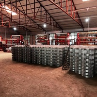 Clôture en fil de fer galvanisé à nœuds fixes haute résistance et en acier haute résistance à trous carrés soudés pour enclos d'animaux de ferme