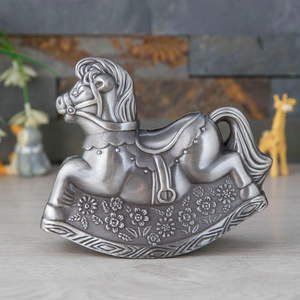 Cadeau pour enfants Creative Horse Piggy Bank Caisse d'épargne en alliage de zinc - Product Image 1