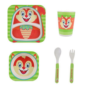 Vajilla Infantil Moderna y Minimalista con Dibujos Animados, Plato con Compartimentos Divididos, Plato de Comida para Bebé con Forma de Animalito - Product Image 5