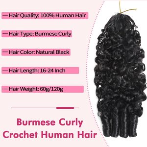 Extensions per Capelli Umani Grezzi Birmani 15A, 100% Capelli Umani, Pre-Looped, Nodi Invisibili Senza Nodo, Possono Essere Tinti e Decolorati - Product Image 2