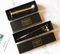 Coupe-mèche de bougie de luxe en acier inoxydable, écologique, non toxique, avec emballage personnalisable et coffret cadeau
