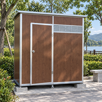 Unité de salle de bain modulaire double préfabriquée, cabine de toilettes portable, salle de bain autonome pour chantier de construction