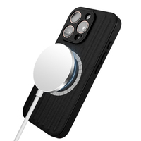 Vente en gros de haute qualité en usine étuis de téléphone durables en PU ondulé antichoc pour iphone 15 pro max étui en stock
