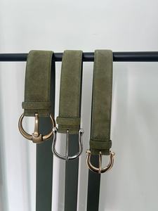 Minimaliste haut de gamme ceinture daim velours cuir modèle de base classique mode large ceinture personnalisé conception modèle peau de vache - Product Image 6