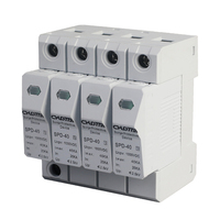 Protector Contra Sobretensiones de CC LONG TAI SPD-40 T2 4P, 20kA-40kA, 1000VDC, 2.4kV, Protección Contra Rayos, Bicolor Rojo y Blanco, Reforzado