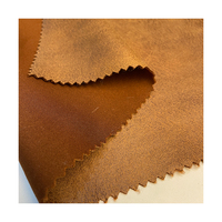 Tissu en microfibre tricotée collée, effet daim scuba bronzé, 320 g/m², 95 % polyester, 5 % élasthanne, très demandé