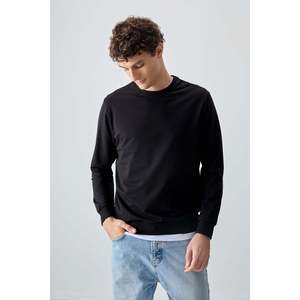 Sudadera Básica para Hombre de Algodón Negro con Textura Suave y Corte Estándar - 88363 - Negro - Product Image 4