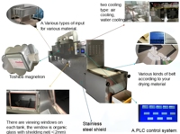 Machine de séchage au micro-ondes industrielle CE pour vers de farine, à fonctionnement facile, sans gaspillage, économe en énergie, en matériaux de qualité alimentaire