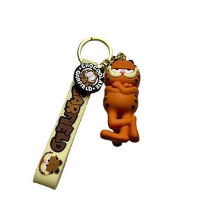 Dibujos animados lindo <span class=keywords><strong>Garfield</strong></span> goma pareja llavero - Product Image 5