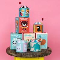 Boîte à musique en métal à manivelle personnalisée, carrousel pour enfants, boîte à musique en étain, cadeau musical de dessin animé pour les fêtes