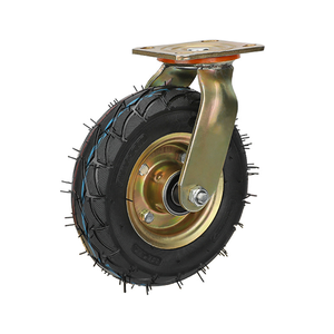 Şişme evrensel tekerlek <span class=keywords><strong>6</strong></span>/ 8 /10 inç hava lastik kauçuk Caster kasnak arabası sessiz ağır tekerlek - Product Image 1