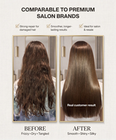 Système professionnel de traitement à la kératine brésilienne en 4 étapes, ensemble de soins capillaires pour salon, lissage des cheveux, soin quotidien, réparation des cheveux crépus et abîmés