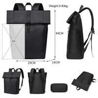 Sac à ordinateur portable décontracté durable pour hommes, style professionnel, fonction USB, 17,3 pouces, antivol, nouveau, pour les trajets quotidiens, Oxford, portable, pour l'école