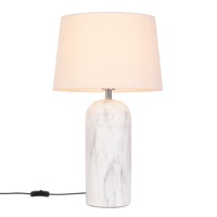 Cylindrique Céramique Lumière Villa Salon De Luxe Lampe De Table Salle De Lecture Tissu Led Lampe De Bureau Chambre Nordique Moderne Lampe De Bureau
