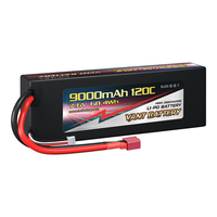 Batterie Lipo VANT HV 2S graphène 9000mAh 7.6V 120C 4mm 5mm connecteur balle ou T batterie Lipo de voiture RC pour voiture électrique