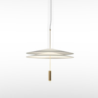 Lustre contemporain italien minimaliste en forme de soucoupe volante dorée, design artistique flamant rose, pour salon, bureau, salle à manger