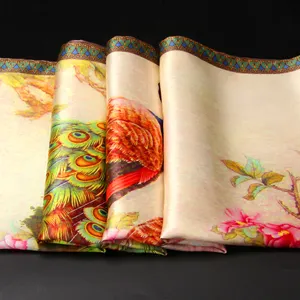 Four seasons shawl 005 pure mulberry silk digital printing antique designer silk scarf