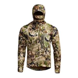 High Quality Custom Men Plus Size Clothes Winter Warm Waterproof Camo Fleece Hunting Wear Jacket