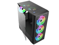 Terlaris kaca Tempered panel samping RGB Gabinete casing komputer game menara casing