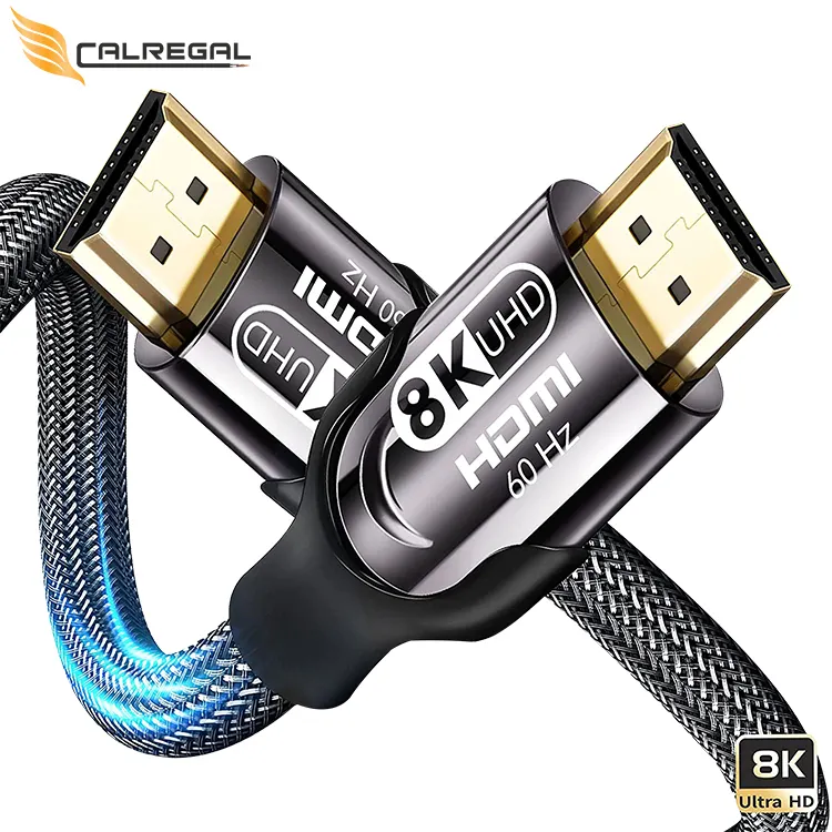 Ultra yüksek hızlı altın kaplama ekran bağlantı noktası HDMI 1m 1.5m 2m 3m 5m 7.5m 10m 48Gbps Video 8K 2.1 HDMI kablosu