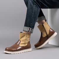 Bottes Ronaldo en cuir de vache véritable OEM pour hommes, à fermeture éclair, à enfiler, marque célèbre, haute qualité, nouveau modèle, randonneur en plein air, cuir véritable, plates