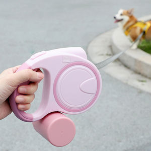 Commercio all'ingrosso della fabbrica di notte di viaggio leggero guinzaglio per animali domestici ABS Auto retrattile guinzaglio per cani con cacca sacchetto di stoccaggio - Product Image 3