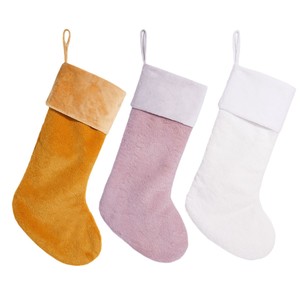 Wholesale <b>Personalized</b> Sock Custom Christmas <b>Stocking</b> Family Soft Solid Velvet Christmas <b>Stocking</b> - Product Image 2
