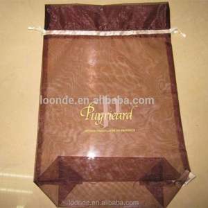 Sacs en organza marron sur mesure en gros pour foulards - Product Image 5