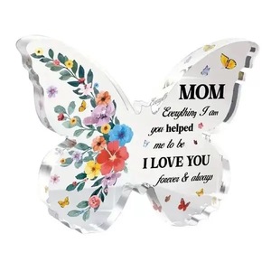 Su misura 10mm/15mm di spessore del regalo commemorativo addolorato a forma di angelo in acrilico trasparente segno blocco decorazione - Product Image 3