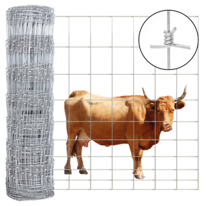 Clôture pour bétail en grillage soudé à charnière, galvanisée à chaud, maille de 6 pouces, 14GA, 4 pieds x 328 pieds, livraison rapide - Product Image 1