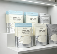 Sachet d'emballage Doypack personnalisé anti-odeur imprimé avec fermeture éclair, idéal pour poudres et snacks, à fond stable