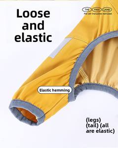 2025 Inverno Verão Listrado <span class=keywords><strong>Pet</strong></span> Raincoat Novo Tipo Dragable Raincoat impermeável de quatro patas para pequenos cães grandes Animais de estimação para chuvoso - Product Image 6