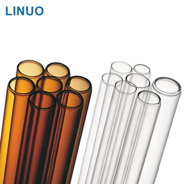 China Shandong LINUO Clear Amber Medical Neutral Borosilicate Glass Tube