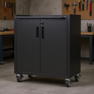 Gabinete de Almacenamiento Metálico Resistente para Garaje con Ruedas, Almacenamiento de Herramientas Robusto y Duradero para Taller, Oficina o Uso Doméstico - Product Image 2