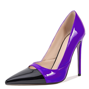 Chaussures d'été et d'automne pour femmes, talons D'Orsay multicolores, sexy, à bout pointu, talon fin, coupe large, grande taille 45 - Product Image 3