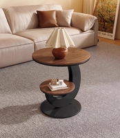 Ensemble de tables basses en noyer, légèrement luxueuses et sophistiquées, table centrale, nouveau design, style vintage français pour petit salon