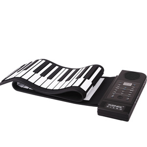 Piano de Mano Konix de 61 Teclas, Teclado Electrónico Plegable Portátil con Altavoz Integrado, Doble Alimentación (USB/Batería), Conector para Auriculares - Product Image 3