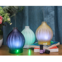 Diffuseur d'arômes électrique USB personnalisé en usine, 7 couleurs changeantes, diffuseur LED, verre Liuli, ultrasonique, essentiel pour la maison, 1 an