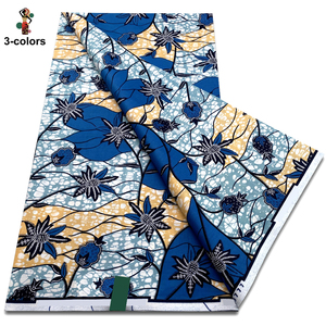 Phi siêu Batik sáp Chất lượng cao ankara bất sáp in bông 6 yards thổ cẩm vải - Product Image 5