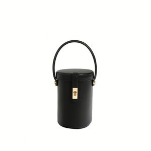 Drawstring Simplicity High-End Women'S Crossbody Bag Versatile Weave Cross Bandage Bucket Bag Fashion Soft Pu Leather <b>Handbag</b> - Product Image 1