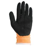 Gants anti-coupure haute visibilité ANSI A5 pour la manipulation du métal et du verre, avec grip en nitrile sablé et compatibles écrans tactiles