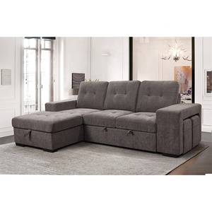 Venta Directa de Fábrica, Sofá <span class=keywords><strong>Cama</strong></span> para Sala de Estar, Tapicería Moderna de Lujo, 2 Plazas con <span class=keywords><strong>Chaise</strong></span> <span class=keywords><strong>Longue</strong></span> y Otomana - Product Image 1