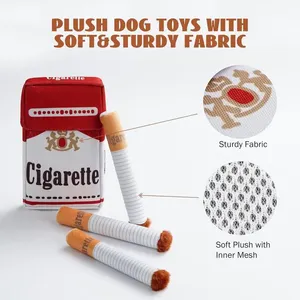 Jouet à mâcher interactif amusant <span class=keywords><strong>pour</strong></span> <span class=keywords><strong>chien</strong></span> en peluche, design cigarette avec fonction sonore, cadeau parfait <span class=keywords><strong>pour</strong></span> animaux de compagnie - Product Image 4