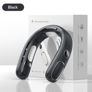 Ventilador de Cuello Recargable USB/Eléctrico sin Aspas con Pantalla Digital, Cinco Velocidades de Viento para Uso Doméstico - Product Image 1