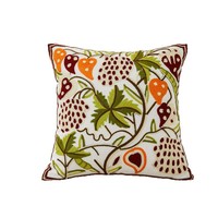 Housse de coussin carrée personnalisable, amovible et lavable, en toile brodée de style américain, pour canapé et salon