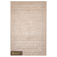 Tapis moderne abstrait LandScopeTech, motif floral traditionnel vieilli, tissé à la machine Wilton, luxe, polyester, pour zone de circulation intérieure, couleur or