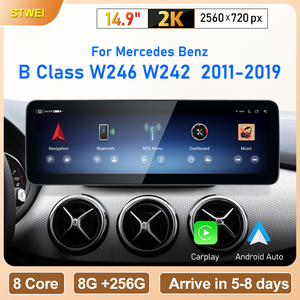 หน้าจอสัมผัสขนาดใหญ่ 14.9 นิ้ว ความละเอียด 2K HD 2560x720P เครื่องเล่นวิทยุติดรถยนต์พร้อมระบบนำทาง GPS สำหรับรถยนต์เมอร์เซเดสเบนซ์ บีคลาส W246 W242 ปี 2011-2019 - Product Image 2