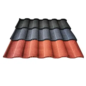 锌涂层瓷砖用于房屋顶部建筑材料房屋屋顶用于Aluzinc石材涂层钢