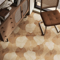 Feuille de lotus géométrique Grain de bois Carrelage 600x1200 Parquet Grain de bois Carrelage de sol
